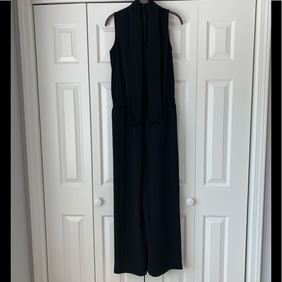 Nordstrom Halogen Black Tie Neck Jumpsuit Size Small - Picture 4 of 8